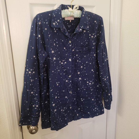 Victoria's Secret Flannel Button Down Pajama Shirt - Picture 4 of 5